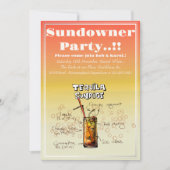 Sundowner Tequila Cocktail Party Einladung (Vorderseite)