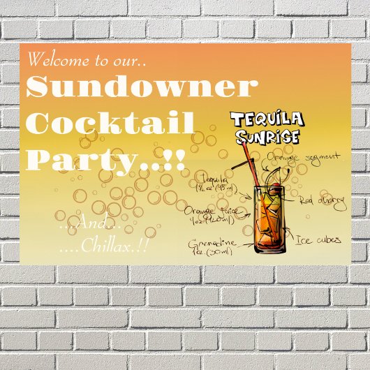 Sundowner Tequila Cocktail Party Poster