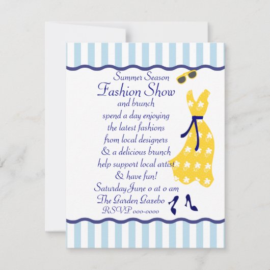 Sundress Fashion Show Einladung (Vorderseite)