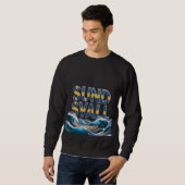 Sundsvall Artistic Ocean Waves Graphic Sweatshirt (Vorne ganz)