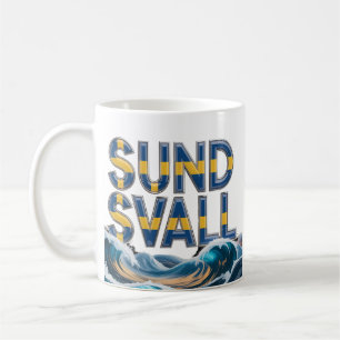 Sundsvall Künstlerische Ozeanwellen Keramikbecher Kaffeetasse