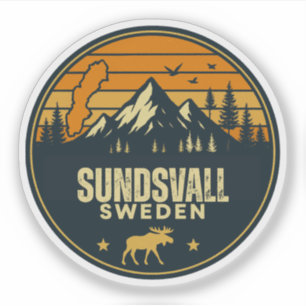 Sundsvall, Schweden Sverige Aufkleber