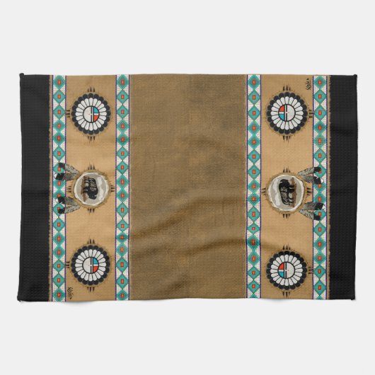 Sunface und Büffel Handtuch (Horizontal)