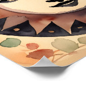 Sunface Watercolor Square Poster (Ecke)