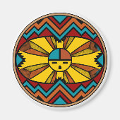 SunFaceRound Magnet (Vorne)