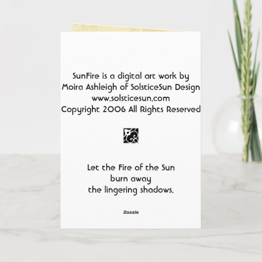 SunFire Karte (Rückseite)