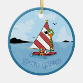 Sunfish Santa Sailor Ornament (Vorne)