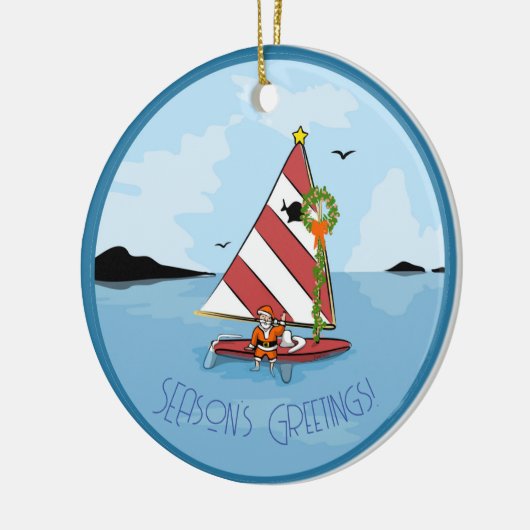 Sunfish Santa Sailor Ornament (Links)