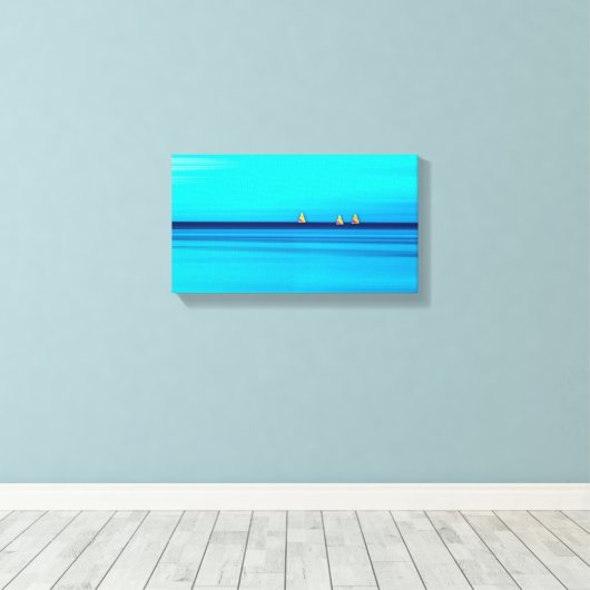 Sunfish Segelboote Leinwanddruck (Insitu (Holzboden))