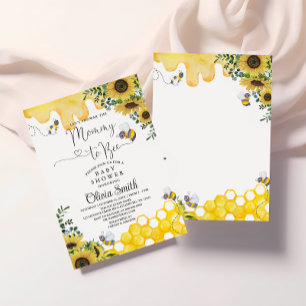 Sunflove Mommy zu Bee Floral Baby Shower Einladung