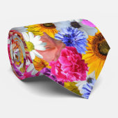 SUNFLOW-PATTER IN VERSCHIEDENEN FARBEN KRAWATTE (Gerollt)