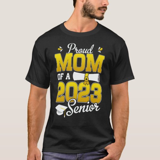 Sunflower 2023 Proud Mom Of A 2023 Senior Graduati T-Shirt (Vorderseite)