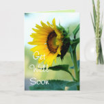 Sunflower 703 Get Well or any occasion Karte<br><div class="desc">Because so many people love sunflowers,  this card is a perfect choice for any occasion you need. To see matching stamps and gift items go to my ASSORTED FLOWERS SECTION.</div>