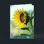 Sunflower 703 Get Well or any occasion Karte<br><div class="desc">Because so many people love sunflowers,  this card is a perfect choice for any occasion you need. To see matching stamps and gift items go to my ASSORTED FLOWERS SECTION.</div>