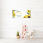 Sunflower 70th Birthday Party Photo Banner (Insitu)