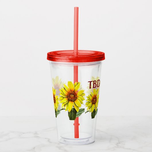 Sunflower Acrylic Tumbler Acryltrinkbecher (Vorderseite)
