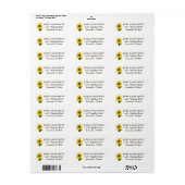 Sunflower Address Label (Vorne)