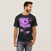 Sunflower Alzheimer's awareness Ribbon Purple Butt T-Shirt (Vorne ganz)