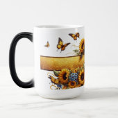 Sunflower and Butterfly Mug Wrap Verwandlungstasse (Links)