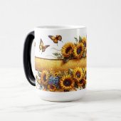 Sunflower and Butterfly Mug Wrap Verwandlungstasse (Vorderseite Links)