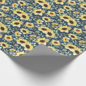 Sunflower and Foliage Pattern Gift Wrap Paper Geschenkpapier (Ecke)