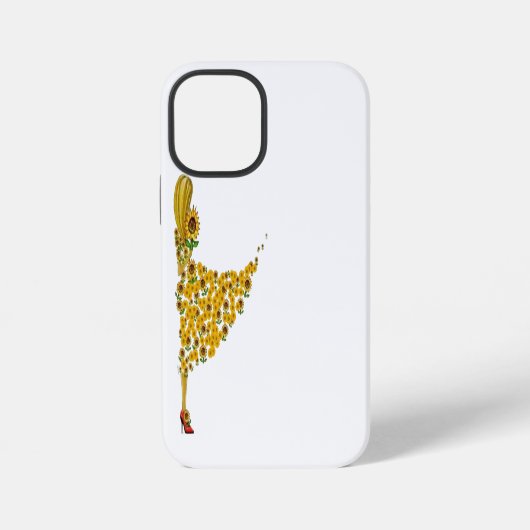 sunflower and girl iPhone hülle (Rückseite)