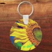 Sunflower And Guest Personalized Schlüsselanhänger (Rückseite)