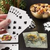 Sunflower and Honey Bee Playing Cards Spielkarten (In Situ)