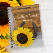 Sunflower and Horseshoe Country Western Wedding Notizblock