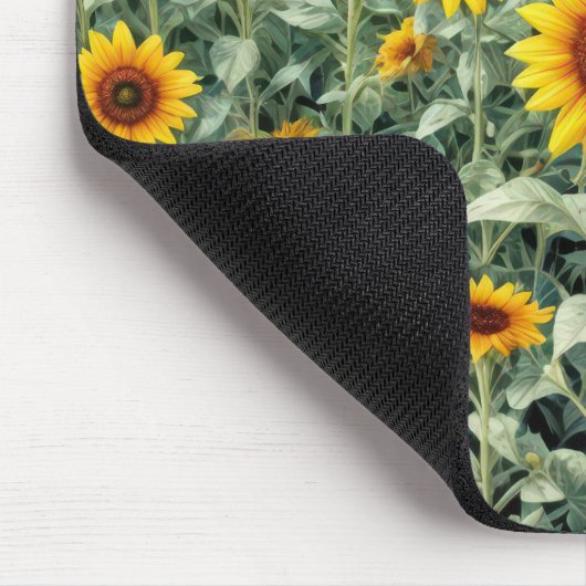 Sunflower and Wildflower Field Mousepad (Ecke)