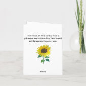 Sunflower Anniversary Card Karte (Rückseite)