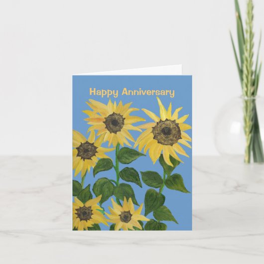 Sunflower Anniversary Card Karte (Vorderseite)
