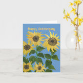 Sunflower Anniversary Card Karte (Gelbe Blume)