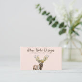 Sunflower Antler Deer Horn Visitenkarte (Stehend Vorderseite)