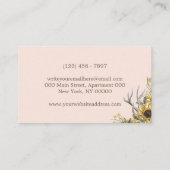 Sunflower Antler Deer Horn Visitenkarte (Rückseite)