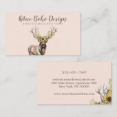 Sunflower Antler Deer Horn Visitenkarte (Vorne/Hinten)