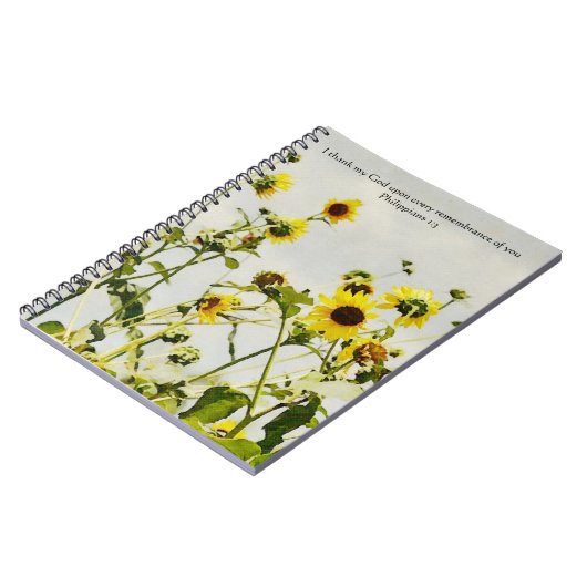 Sunflower Art Bible Verse Prayer Journal-Notebook Notizblock (Linke Seite)