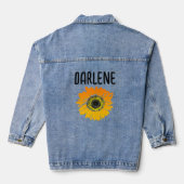 SUNFLOWER ART Personalisiert Denim Jacket Jeansjacke (Rückseite)