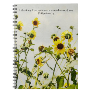 Sunflower Art Prayer Journal Notizblock