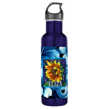 Sunflower at Night Flower Floral Personalized