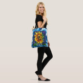 Sunflower at Night Flower Floral Personalized Tasche (Am Model)