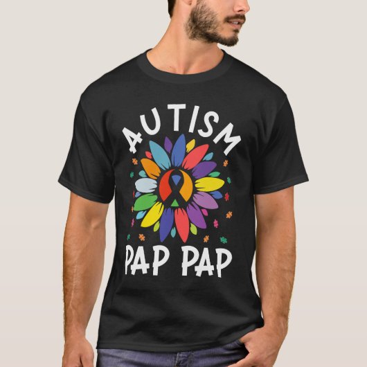 Sunflower Autism Awareness Day Matching Autism Pap T-Shirt (Vorderseite)