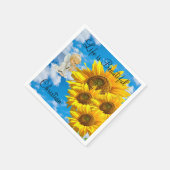 Sunflower Baby Angel Floral Paper Napkins Serviette (Ecke)