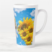 Sunflower Baby Angel Floral Sky Latte Tasse (Rechts)