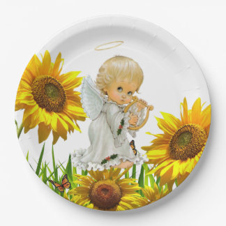 Sunflower Baby Angel Paper Teller