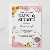 Sunflower Baby Q Baby Shower Einladung (Vorderseite)