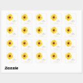 Sunflower Baby Shower Favor Stickers (Blatt)