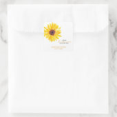 Sunflower Baby Shower Favor Stickers (Tasche)
