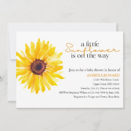 Sunflower Baby Shower Invitation | Editable Floral Einladung