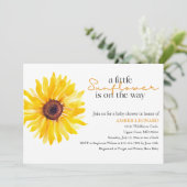 Sunflower Baby Shower Invitation | Editable Floral Einladung (Stehend Vorderseite)